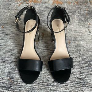 Nine West Woven Rattan Heels Sz 8